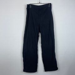 【激レア】90s DOCKERS リネン ブラック 2タック スラックス バギー 激レア】90s DOCKERS リネン ブラック 2タック スラックス バギー