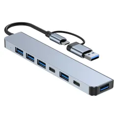 7 in 1 USBハブ Type-C / USB 両対応 5Gbps高速転送 PD充電