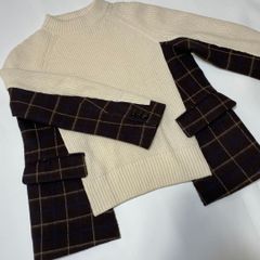 sacai サカイ 中綿 ネルシャツ ドッキング ブルゾン 2 - メルカリ