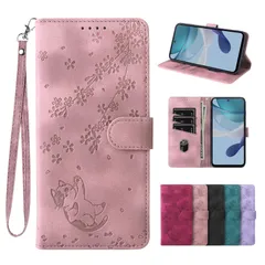 【数量限定】モト スマホケース g53j G53J5G ケース手帳型 G13 カード収納 G13 スタンド機能 モトローラ motog53j 桜の木の下で楽しげに転がる子猫 ケース ケース 財布型 お洒落 かわいい 手帳型 5G g53j 5G 5g G53y