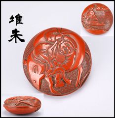 茶道具 漆塗 堆朱香合 仕覆付 C 8669 - メルカリ