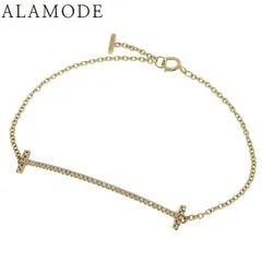 TIFFANY&Co.(ティファニー) ティファニー T スマイル ブレスレット ダイヤモンド ピンクゴールド K18PG 2.2g ブレスレット ジュエリー アクセサリー ミディアム ピンクゴールド レディース 41100079587【中古】【アラモード】