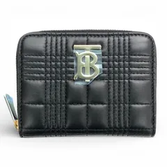 新品 未使用 BURBERRY バーバリー ローラ キルティング ジップウォレット コインケース レザー ブラック 財布 小銭入れ【鑑定済み】