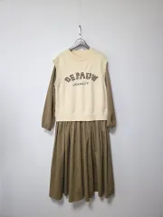 ニット ベスト ロング丈ワンピース