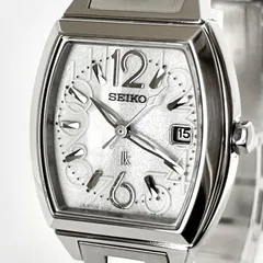 【セイコー ルキア レディース 腕時計 稼働 ソーラー 磨き済み】SEIKO LUKIA 美品 白シルバー文字盤