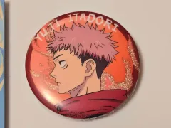 未使用 呪術廻戦 グリッター 側面 イラスト 缶バッジ 虎杖 悠仁