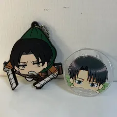 進撃の巨人 進撃の リヴァイ・アッカーマン ハムクリップ ラバーキーホルダー