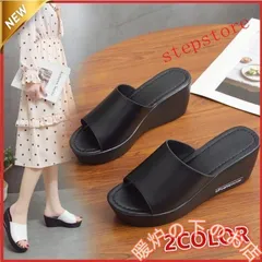 サンダル レディースシューズ 靴 スリッパ 厚底 ウェッジソール 履きやすい コンフォートサンダル オフィス 美脚　通勤　事務所　仕事856559