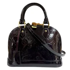 ルイヴィトン アルマBB ヴェルニ ショルダーバッグ モノグラムヴェルニ M91678 パープル レディース  LOUIS VUITTON  中古 ルイヴィトン  ルイ ヴィトン