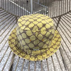 【総柄、オールドステューシー】帽子バケットハット古着ストリートB系　モノグラム　SSリンク