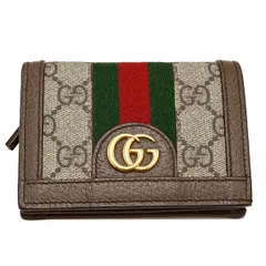 グッチ GUCCI GGスプリーム オフィディア 二つ折り財布 シェリーライン コンパクトウオレットレディース 