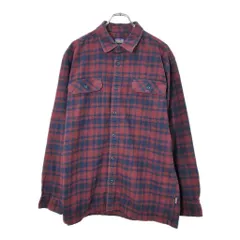 patagonia パタゴニア オーガニックコットン フランネルシャツ アウトドア チェック マルチカラー(メンズ L)中古 古着 X1611