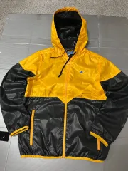 アディダス フード ウィンドブレーカー ジャケット イエロー ブラック 100