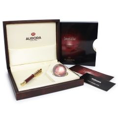 85周年記念AURORA アウロラ万年筆 限定1919本 ルビーレッド銀製トリム 