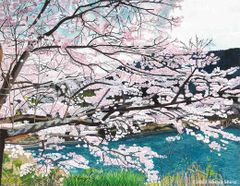 金子東日和【麗花の朝（三重県美杉村）】希少な額装用画集より新品額装