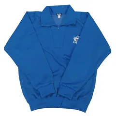 【値下げ品・新品】OLEES　ジャージ上　ハーフジップ長袖シャツ　＃ブルー　アウトレット品　男女兼用　在庫限り　（旧）常総市立石下中学校【送料込み】