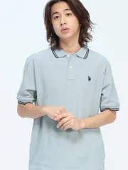 ポロシャツ 半袖 メンズ 鹿の子 ライン ワンポイント シャツ U.S. POLO ASSN.  (ユーエスポロアッスン)