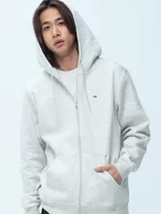 パーカー 長袖 メンズ 裏起毛 フルジップ ワンポイントロゴ TOMMY JEANS (トミージーンズ)