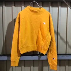 1477 Champion REVERSE WEAVE トレーナー イエロー S チャンピオン リバースウィーブ スウェット ワンポイント 刺繍ロゴ 古着卸 アメリカ仕入