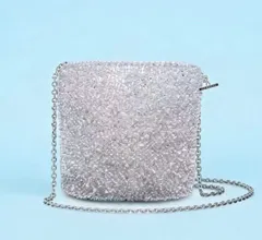 ANTEPRIMA シルバー ビーズパーティーバッグ