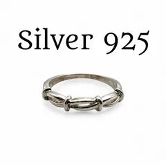 【静かな構造美】シンプル Silver 925 刻印 90s Vintage Ring シルバー ヴィンテージ リング 16号　ユニセックス