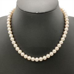 K18WG留め具 真珠ネックレス 約8mm 42cm 上品 冠婚葬祭 - メルカリ