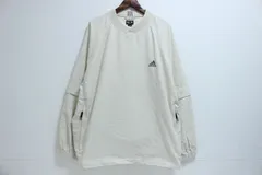 adidas アディダス 2Way プルオーバー 長袖 半袖 ベージュ系 アイボリー系 Oサイズ ロゴ刺繍 1-F118/1/060