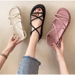 【新品・未使用】 サンダル レディース 夏 ストラップ 厚底