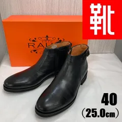 M-755 ■kutsu.com公式■RAUDi　ベルト付きブーツ R-43205  ブラック　40 (25.0㎝)