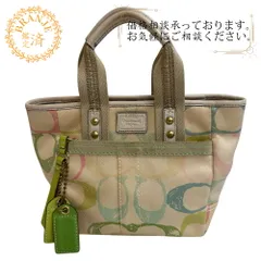 COACH コーチ 201  トートバッグ スクリブルト  ハンドバッグ ベージュ レディース
