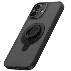 Anker MagGo Magnetic Case (2-in-1, 360シリコンリング, iPhone 16用) ブラック MagSafe対応 リングスタンド付き ワイヤレス充電対応