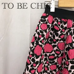TO BE CHIC トゥービーシック スカート　花柄　フレアスカート　レディース 46 ピンク　花柄  レディース ファッション