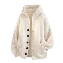 【新品未使用】長袖パーカー メンズ 秋服 スウェット カーディガン フード付き 無地 セーター 大きいサイズ ゆったり アウター カジュアル おしゃ