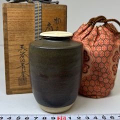 市野信水 丹波焼 茶入 共箱 仕服付 茶道具 - メルカリ