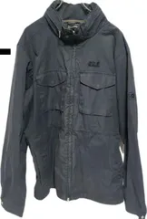 ジャックウルフスキン マウンテンパーカー グレー 古着 黒 3XL ビッグサイズ　アウトドア