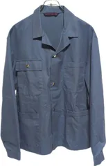 ワークシャツ　グレー　古着　シンプル　長袖シャツ XL