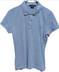 ラルフローレン スリムフィット ポロシャツ 半袖 古着 青 ぴったりサイズ L