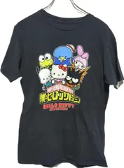ヒロアカ　サンリオ コラボ　半袖Tシャツ　古着　黒　　海外限定　アニメT M