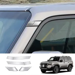 【送料無料】24款トヨタランドクルーザーLC250 AピラーCピラーガーニッシュ【シルバー】4点セット ABS製外装パーツZX08