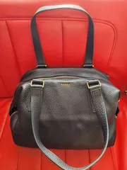 フォッシル　トートバッグ　FOSSIL　レザーバッグ　ブランド　本革　通勤　お出かけ　黒のサムネイル