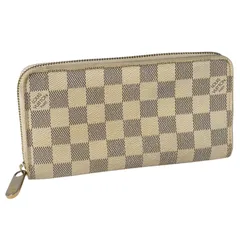 LOUIS VUITTON ルイヴィトン ダミエ アズール ジッピーウォレット ラウンドファスナー 長財布 N60019 ホワイト ベージュ系
