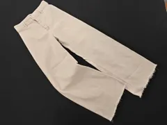ZARA ザラ カットオフ ワイド パンツ size36/オフホワイト ■■ レディース