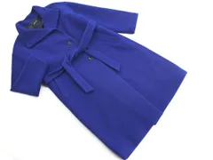 COMME CA ISM コムサイズム ロング コート size9/青 ◇■ レディース