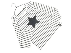 DOUBLE STANDARD CLOTHING ダブルスタンダードクロージング ボーダー 星柄 カットソー size38/白ｘ黒 ◇■ レディース