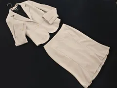 INED イネド ベロア テーラード セットアップ ジャケット スカート スーツ size9/ベージュ ◇■ レディース