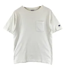 美品 Champion チャンピオン ブランドロゴ 春夏 SS 半袖Tシャツ コットン ホワイト メンズ S 80s【古着】【中古】【送料無料】