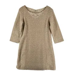 美品 PROPORTION BODY DRESSING プロポーションボディ ドレッシング 花柄・ボタニカル 秋冬 AW ワンピース ポリエステル ベージュ レディース 2【古着】【中古】【送料無料】