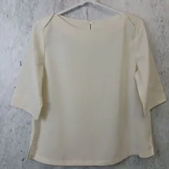 NATURAL BEAUTY BASIC ナチュラルビューティーベーシック 半袖 ブラウス ホワイト アイボリー Mサイズ 春物 夏物 〇□