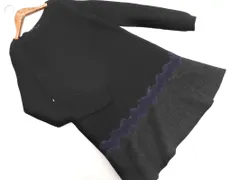 EPOCA エポカ ウール混 切替 ニット ワンピース size40/黒 ◇■ レディース