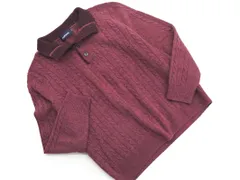 NEWYORKER ニューヨーカー ウール100% ケーブル編み ニット セーター sizeL/ボルドー ◇■ メンズ